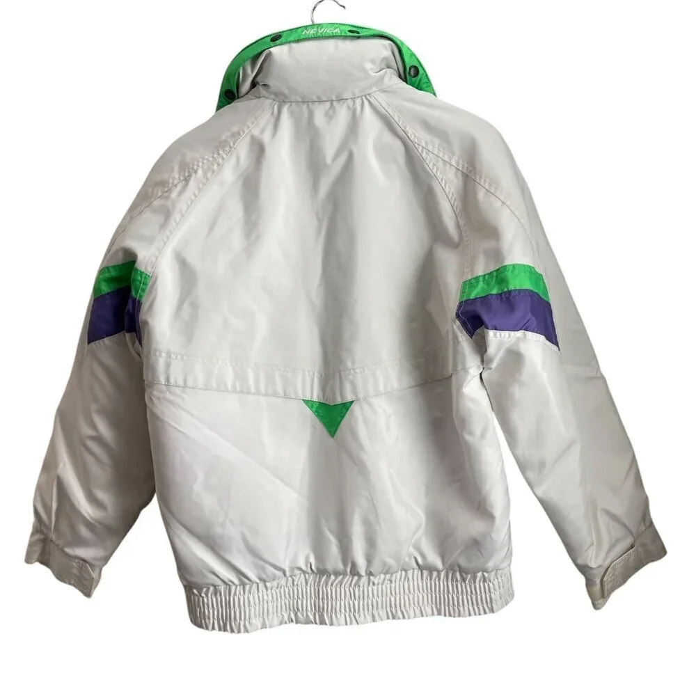 Vintage Nevica Womens Jacket Size 6 80s Outdoor Insulated Retro Ski Winter Snow